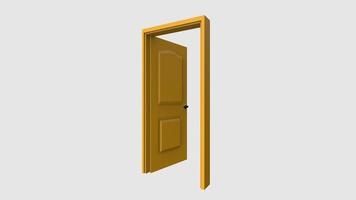 isolated door illustration 3d rendering photo