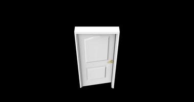 isolated door illustration 3d rendering photo