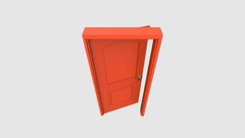 isolated door illustration 3d rendering photo