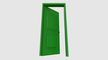 isolated door illustration 3d rendering photo