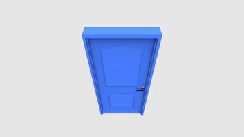 isolated door illustration 3d rendering photo