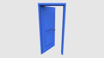 isolated door illustration 3d rendering photo