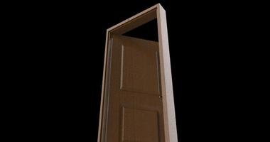 isolated door illustration 3d rendering photo