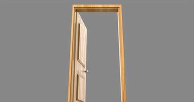 isolated door illustration 3d rendering photo