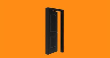 isolated door illustration 3d rendering photo