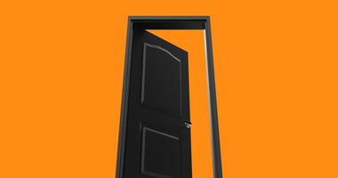 isolated door illustration 3d rendering photo