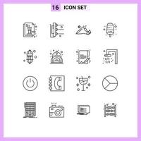 16 Creative Icons Modern Signs and Symbols of lantern food scanner cream nature Editable Vector Design Elements