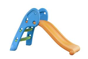 Plastic slide is a toy that children be satisfied isolated on white background included clipping path. photo