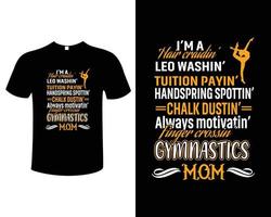 Gymnastics T-Shirt Design Vector Illustration Template