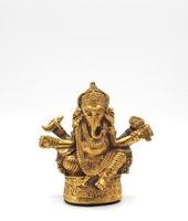 Gold metallic shining ganesha lord of success. photo