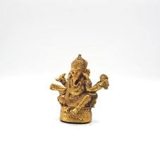 Gold metallic shining ganesha lord of success. photo