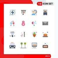 16 Creative Icons Modern Signs and Symbols of glass ecommerce architect laptop gear Editable Pack of Creative Vector Design Elements