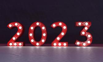 2023 red pink orange color number text font light start beginning calendar symbol decoration merry christmas happy new year 2022 finish time winter season december event party celebration festival photo