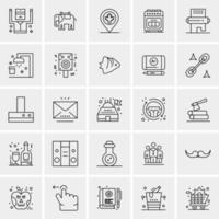 25 iconos de negocios universales vector ilustración de icono creativo para usar en proyectos relacionados con la web y dispositivos móviles