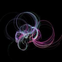 purple abstract element on black background, digital graphic, background, modern design photo