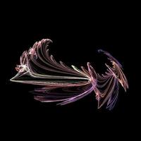 purple abstract element on black background, digital graphic, background, modern design photo