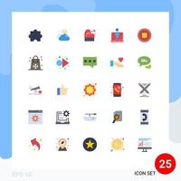 paquete de iconos de vector de stock de 25 signos y símbolos de línea para tecnología digital amor computadora san valentín elementos de diseño de vector editables