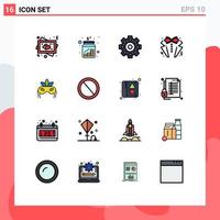 16 Creative Icons Modern Signs and Symbols of costume tie savings suit heart Editable Creative Vector Design Elements