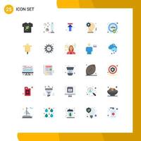 25 iconos creativos signos y símbolos modernos del equipo de jeringa de hombre personal cargar elementos de diseño vectorial editables vector