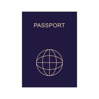 icono de pasaporte sobre fondo blanco. Ilustración de vector de pasaporte. eps 10.