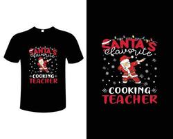 Christmas Cooking T-Shirt Design Vector Illustration Template
