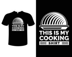plantilla de ilustración de vector de diseño de camiseta de cocina