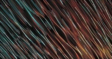 Abstract background of blue and yellow diagonal small neon bright stripes of particles in the form of waves with a glow effect. Screensaver beautiful photo