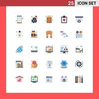 Set of 25 Modern UI Icons Symbols Signs for planning camera favorite results cardiogram Editable Vector Design Elements