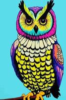 Colorful Portrait of an Owl vector