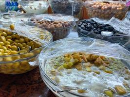 Breakfast at the hotel . Breakfast buffet. Buffet catering food arrangement on table photo