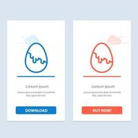 decoración pascua huevo de pascua huevo azul y rojo descargar y comprar ahora plantilla de tarjeta de widget web vector