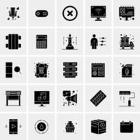 25 iconos de negocios universales vector ilustración de icono creativo para usar en proyectos relacionados con la web y dispositivos móviles