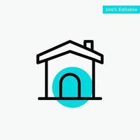 Building Construction Home House turquoise highlight circle point Vector icon