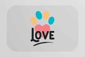 Dog T-shirt Design Love vector