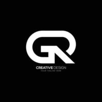 Elegant letter G R Creative monogram logo vector