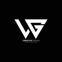 diseño de letra creativa logotipo elegante lwg vector