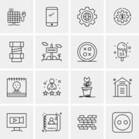 16 Business Universal Icons Vector Creative Icon Illustration to use in web and Mobile Related project