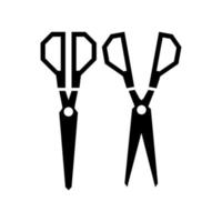 polygonal scissor icon black color. sign for snip,cut,sharp object,trim and equipment for office,tailor,barber. vector