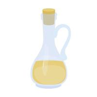 A bottle of vegetable oil. Vector stock illustration. Isolated on a white background.