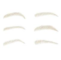 Female eyebrows. Vector stock illustration. Various forms and types. Arch brows shapes. Isolated on a white background.