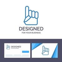 Creative Business Card and Logo template Foam Hand Hand Usa American Vector Illustration