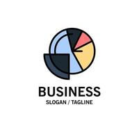 Financial Data Analysis Analytics Data Finance Business Logo Template Flat Color vector
