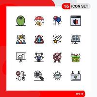 Stock Vector Icon Pack of 16 Line Signs and Symbols for economist banker bloons webpage secure Editable Creative Vector Design Elements