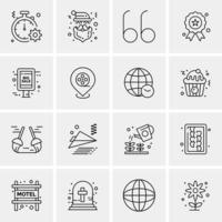 16 Business Universal Icons Vector Creative Icon Illustration to use in web and Mobile Related project