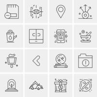 16 Business Universal Icons Vector Creative Icon Illustration to use in web and Mobile Related project