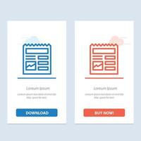 Document Basic Ui Picture  Blue and Red Download and Buy Now web Widget Card Template vector