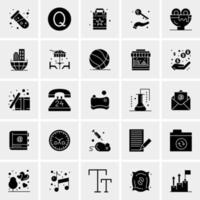 25 iconos de negocios universales vector ilustración de icono creativo para usar en proyectos relacionados con la web y dispositivos móviles