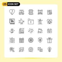 25 Creative Icons Modern Signs and Symbols of free id football user id game Editable Vector Design Elements