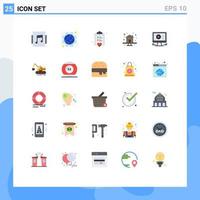 Set of 25 Modern UI Icons Symbols Signs for play property board house premium Editable Vector Design Elements