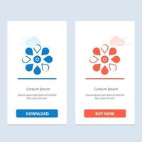 Flower Sun Flower Floral Nature Spring  Blue and Red Download and Buy Now web Widget Card Template vector